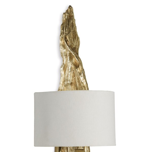 Driftwood Sconce (Antique Gold Leaf) Macro 2